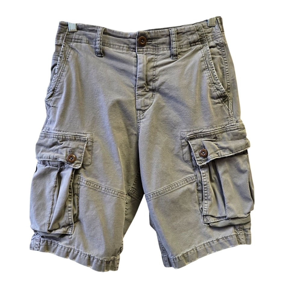 American Eagle Cargo Shorts Mens 28 Gray Next Level Flex Stretch Cotton Utility